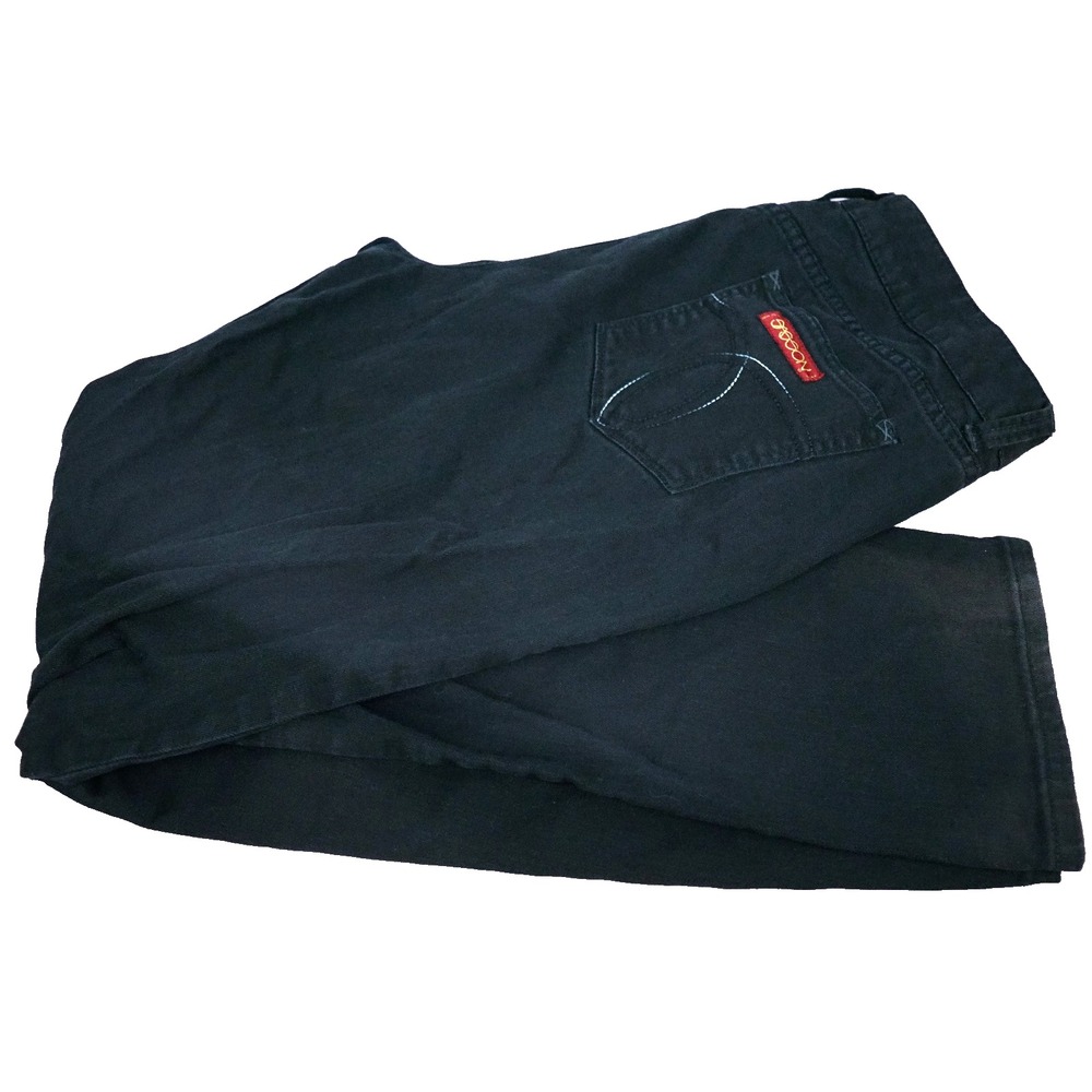Ooh LaLa Sasson Faded Sz 16 Black Straight Leg Button Y2K Stretch